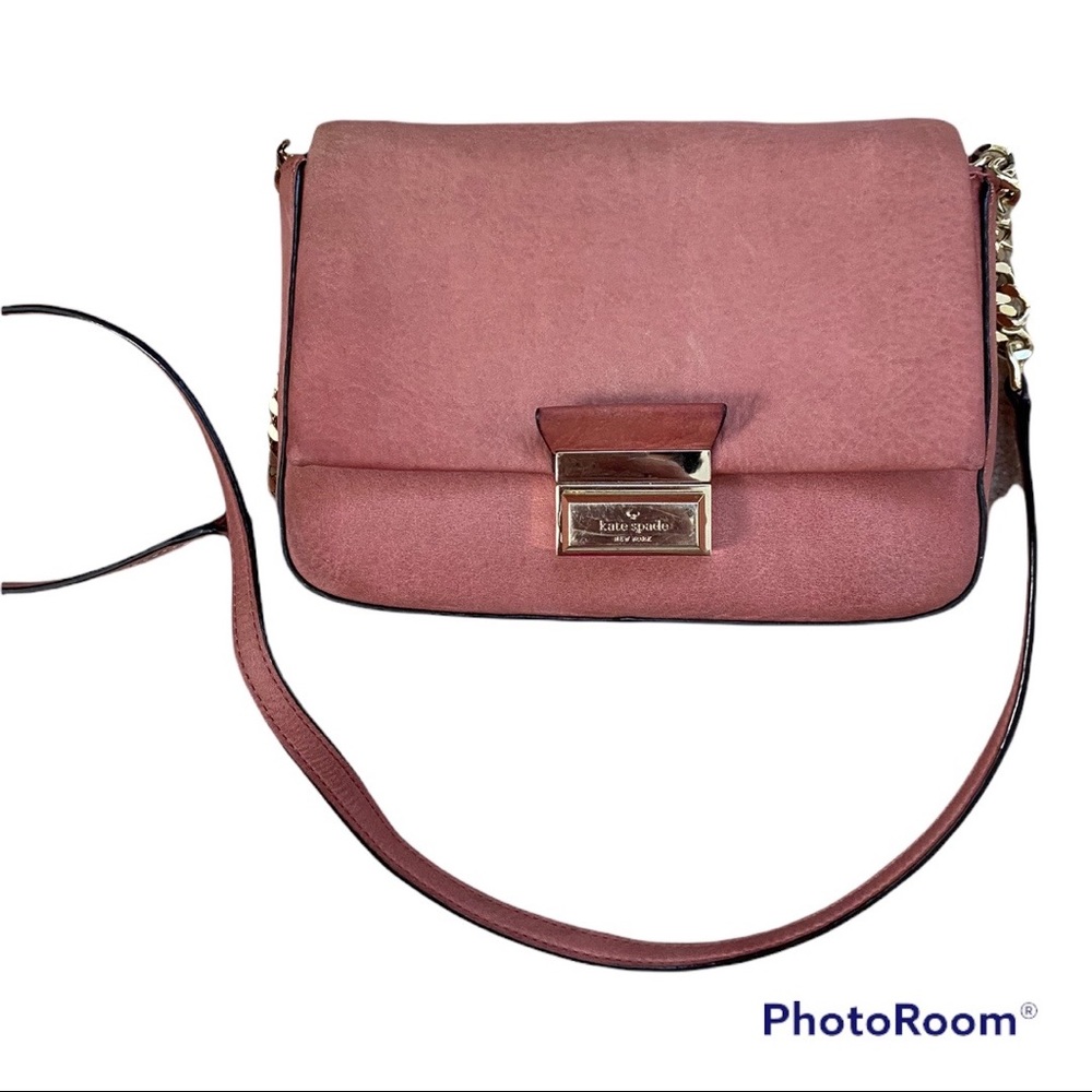 kate spade dusty rose crossbody shoulder bag with gold hardware